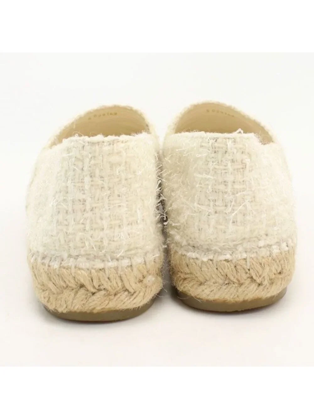 Chanel Espadrilles CC Logo Shoes Tweed